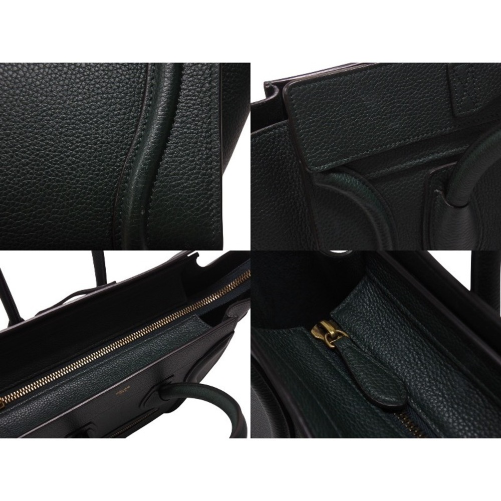 Celine Luggage Shopper handbag dark green leather - Picture 8 of 9